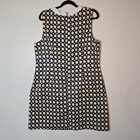 Smak Parlour Retro 60s Black Daisy Polka Dot Mod Shift Dress SP037 Womens 1X NEW - Picture 2 of 5